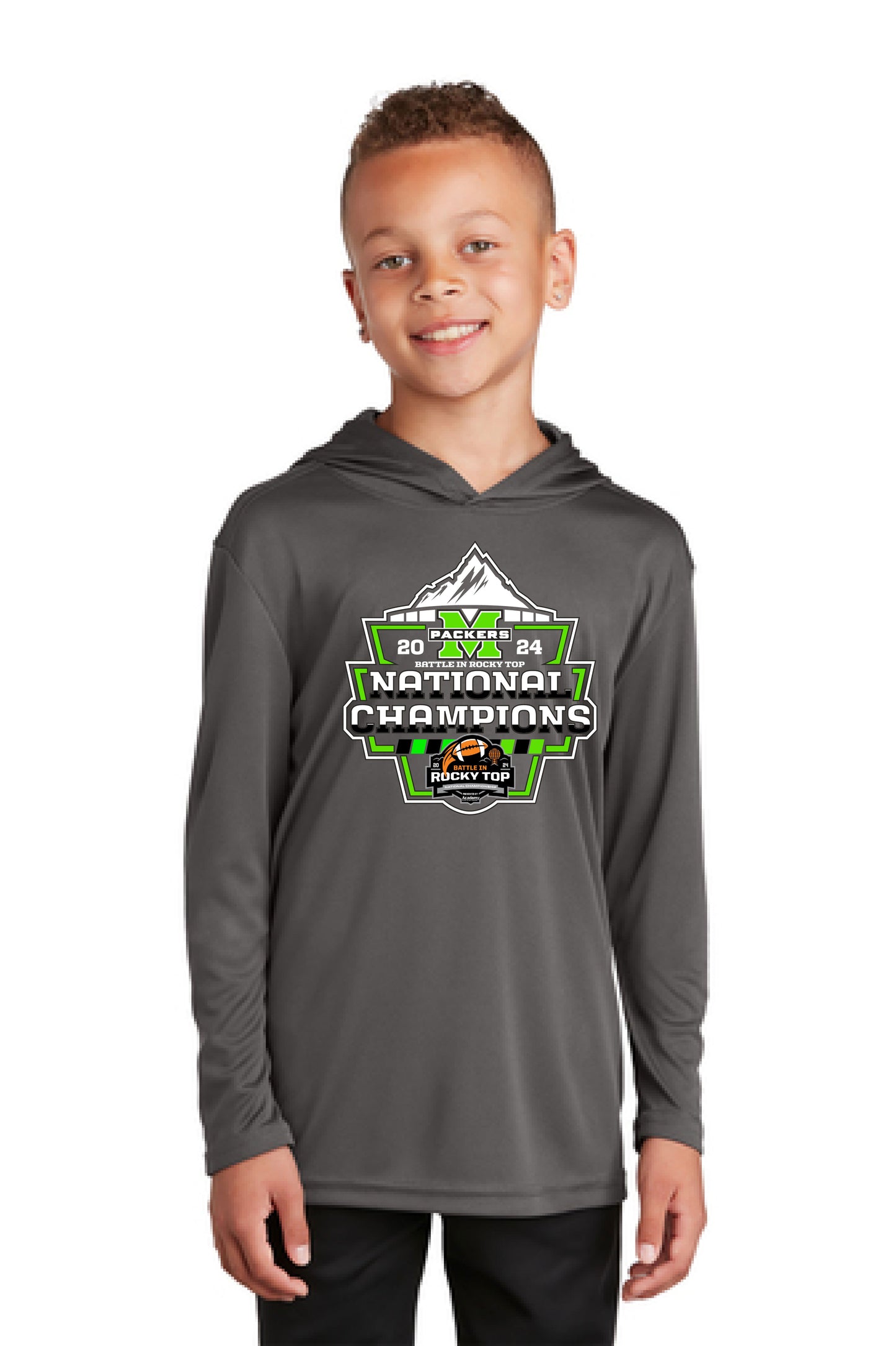 Madison County Packers National Championship Youth Dri-Fit Hoodie