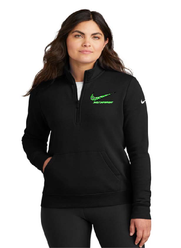 Nike Ladies Fleece 1/2 Zip Packers Nike Logo