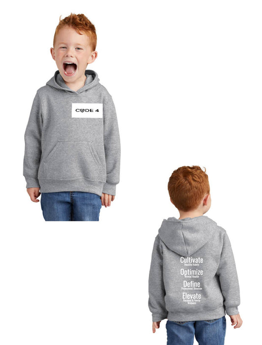 Unisex Port & Company® Toddler Core Fleece Pullover Hooded Sweatshirt